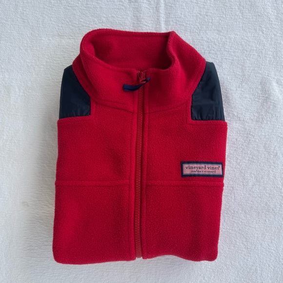EUC Boys Vineyard Vines Red Fleece Vest L